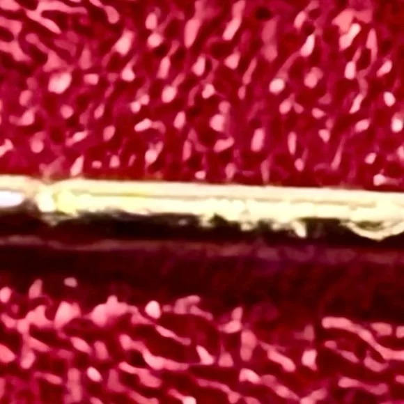 14K Yellow Gold Tiny Bead Stud Earrings 5x11mm  One earring is dented. - Picture 4 of 8